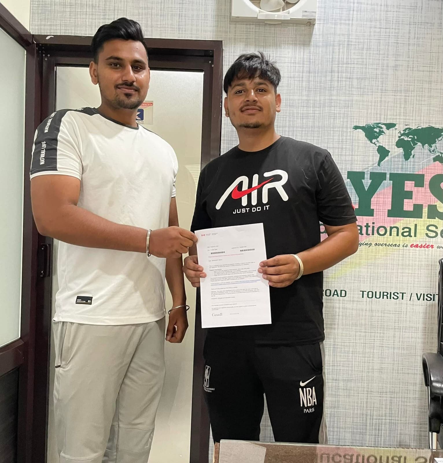Visa success celebration at Yes Educational Services