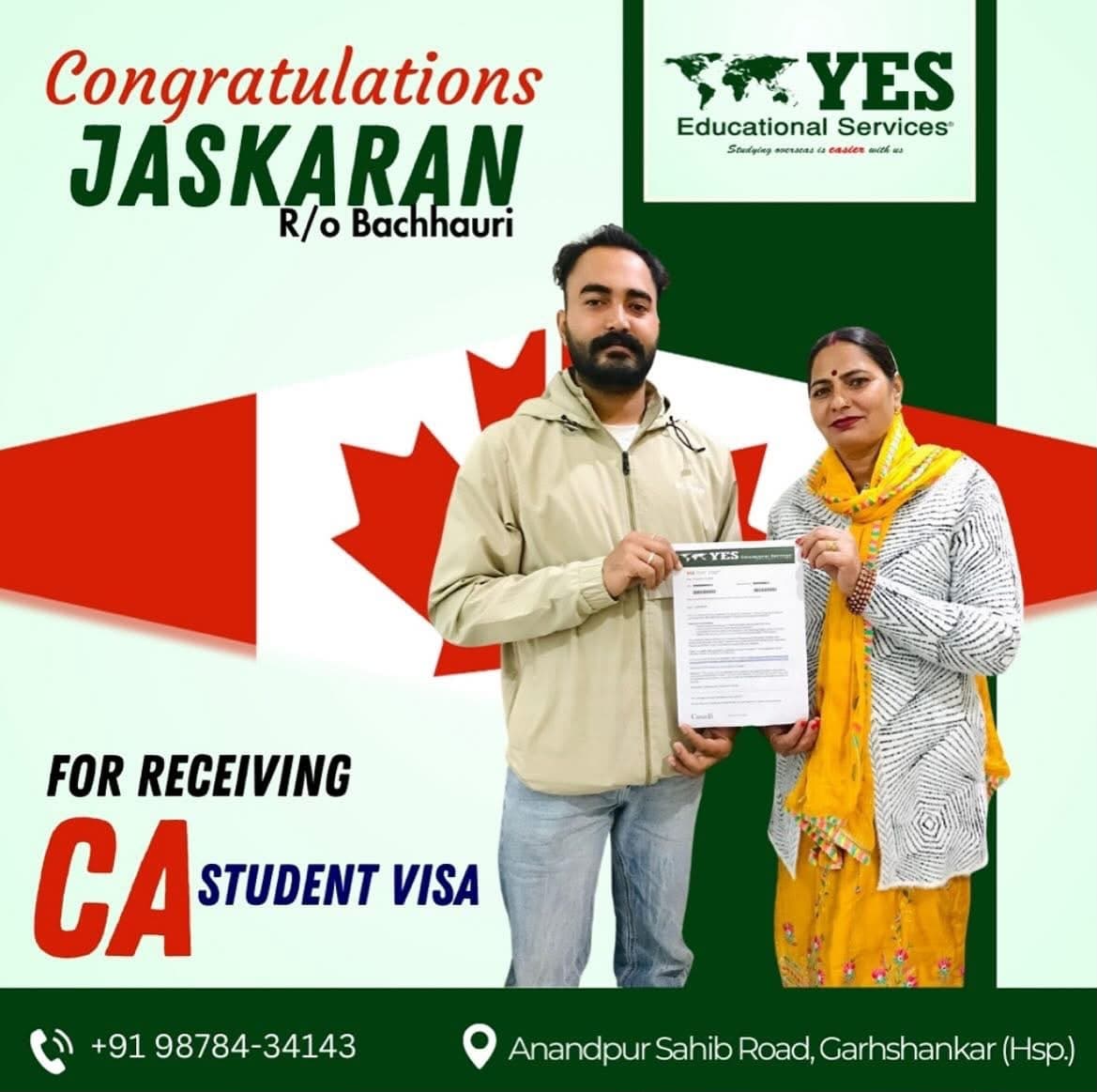 Visa success celebration at Yes Educational Services