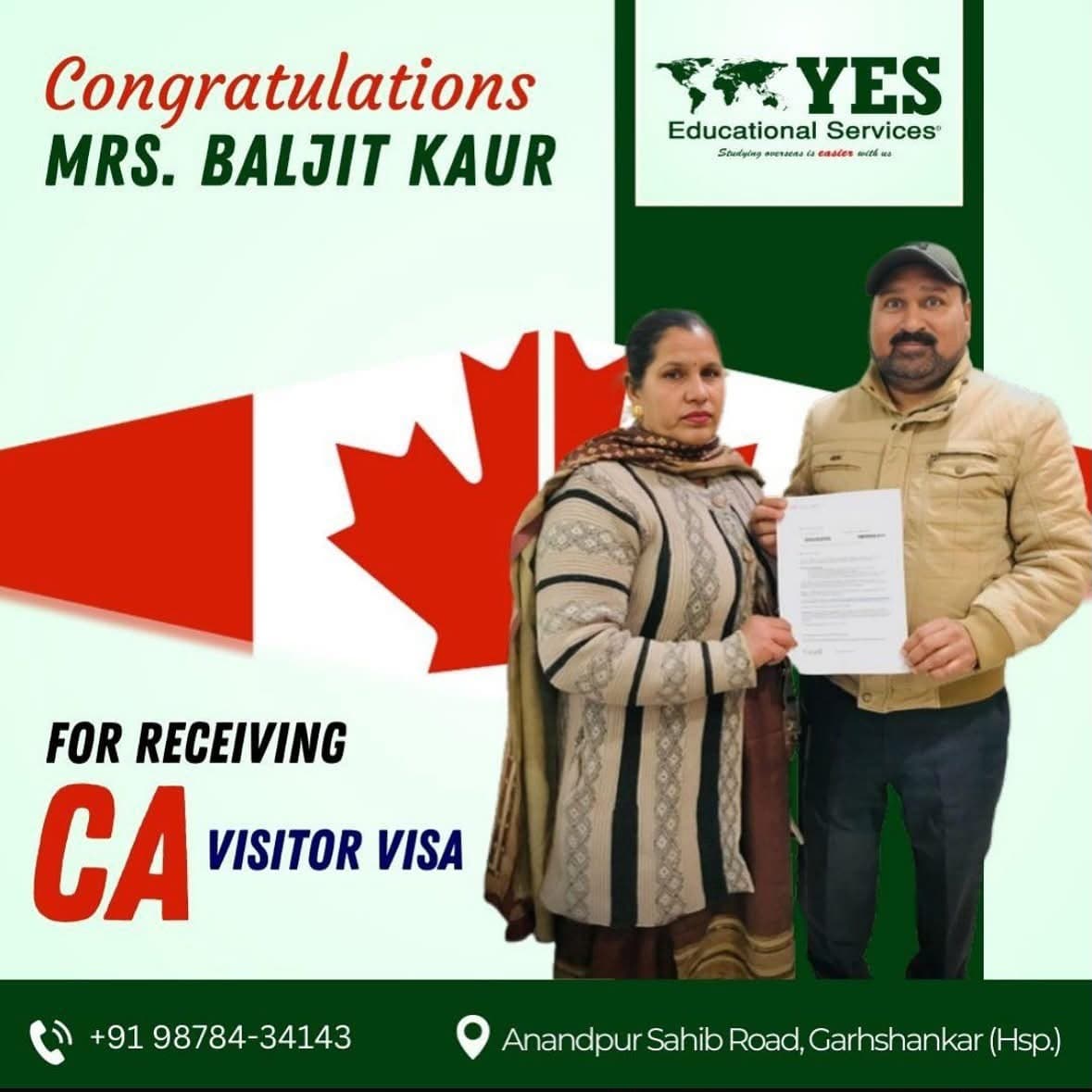 Visa success celebration at Yes Educational Services